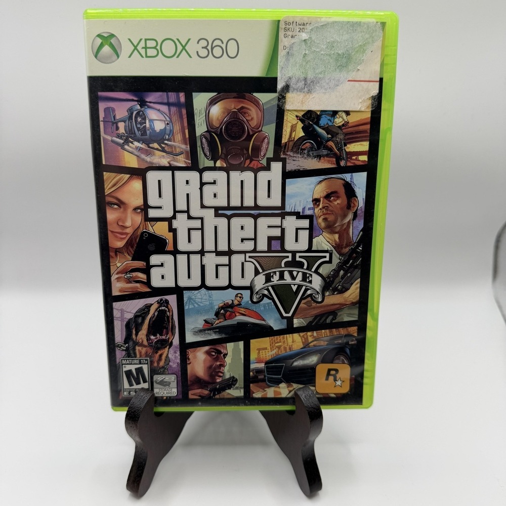 Grand Theft Auto V‎ Microsoft Xbox 360 Game M Rockstar NTSC 2013 2 Disc Action